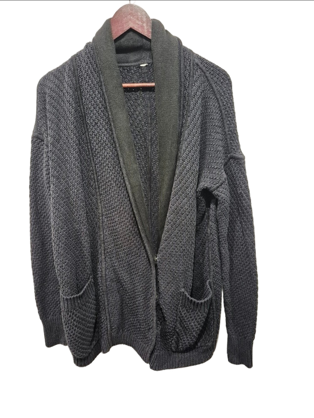 lululemon athletica Charcoal Knit Open-Front Cardigan